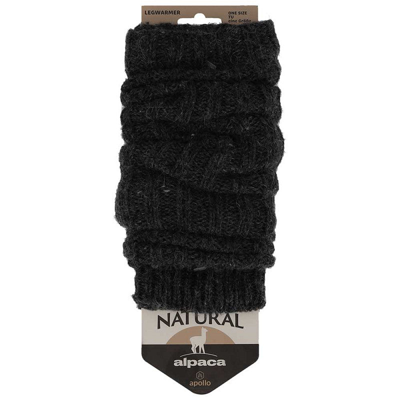 antraciet beenwarmers van alpacawol van Apollo, donker grijze beenwarmers voor alle leeftijden