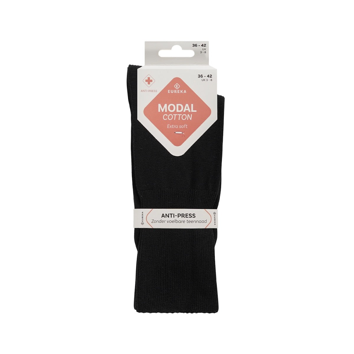 Damessokken met losse boord modaal Eureka - Bamboowear.nl