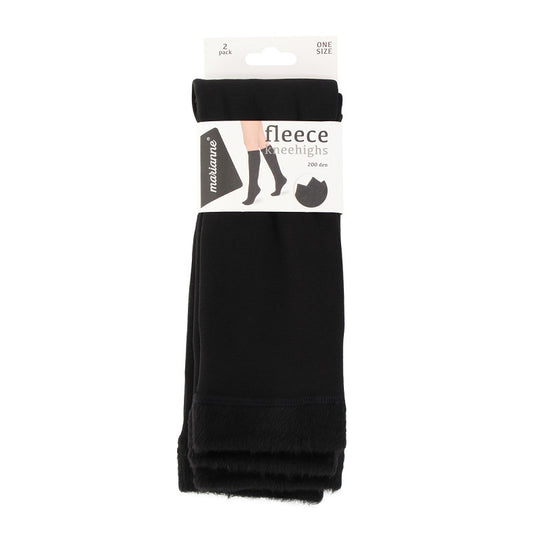 Fleece kniekousen van Marianne, dikke panty kniekous met warme voering