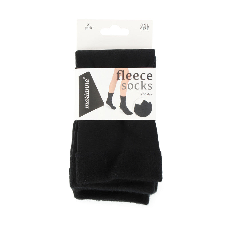 Fleece sokken van Marianne, 200 denier sokjes met dikke bond voering super warm