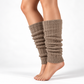 beige beenwarmers van alpacawol van Apollo, warme wollen beenwarmers in lichte kleuren