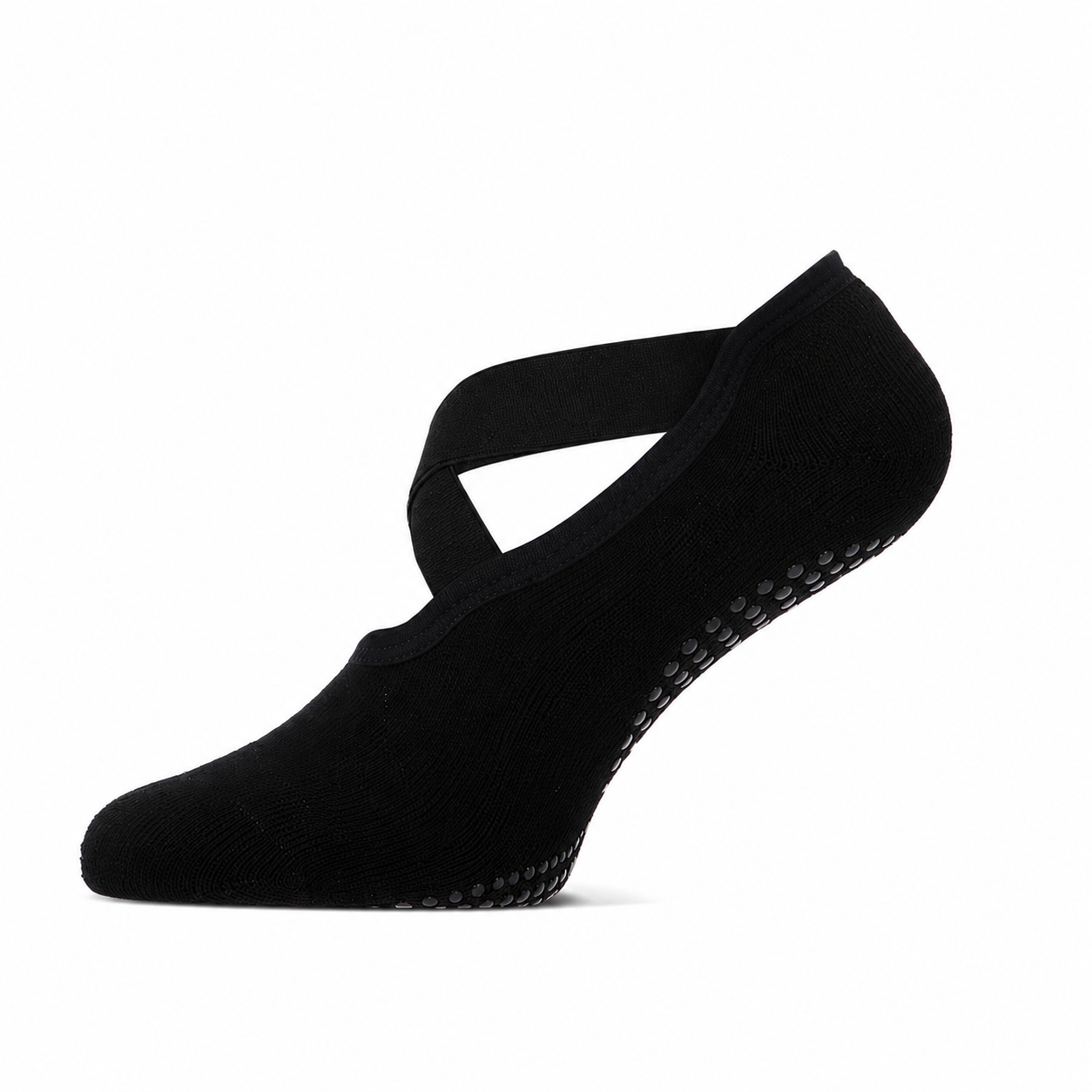 Sokken voor yoga en pilates van Basset, footies met antislip in het zwart