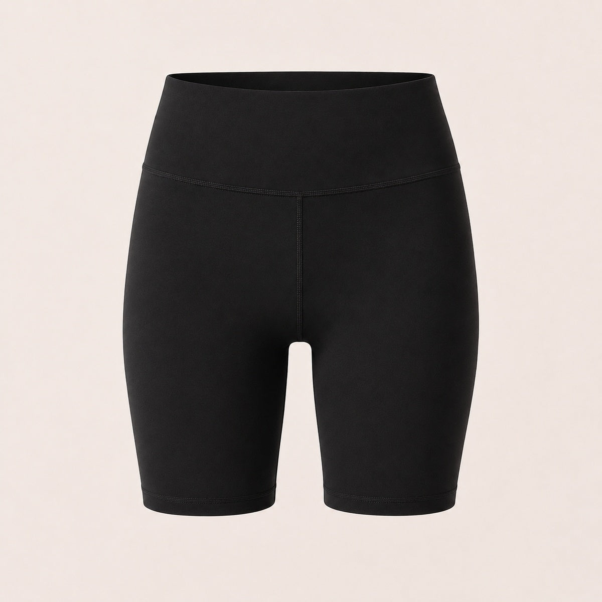 Zwarte korte sportlegging voor yoga en pilates van Basset, korte sportlegging die niet doorschijnt