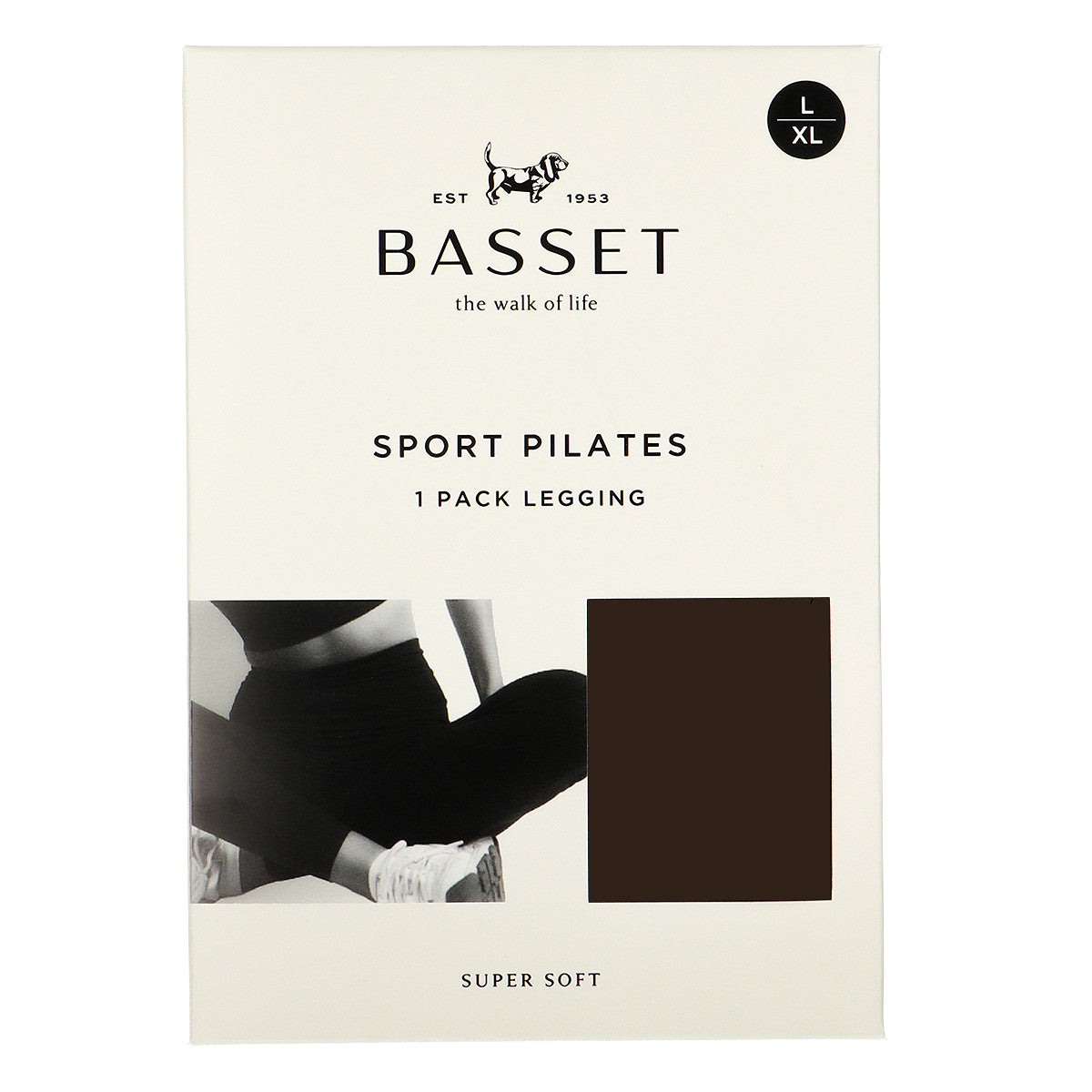 Sportlegging voor yoga en pilates van het merk Basset, bruine legging om in te sporten
