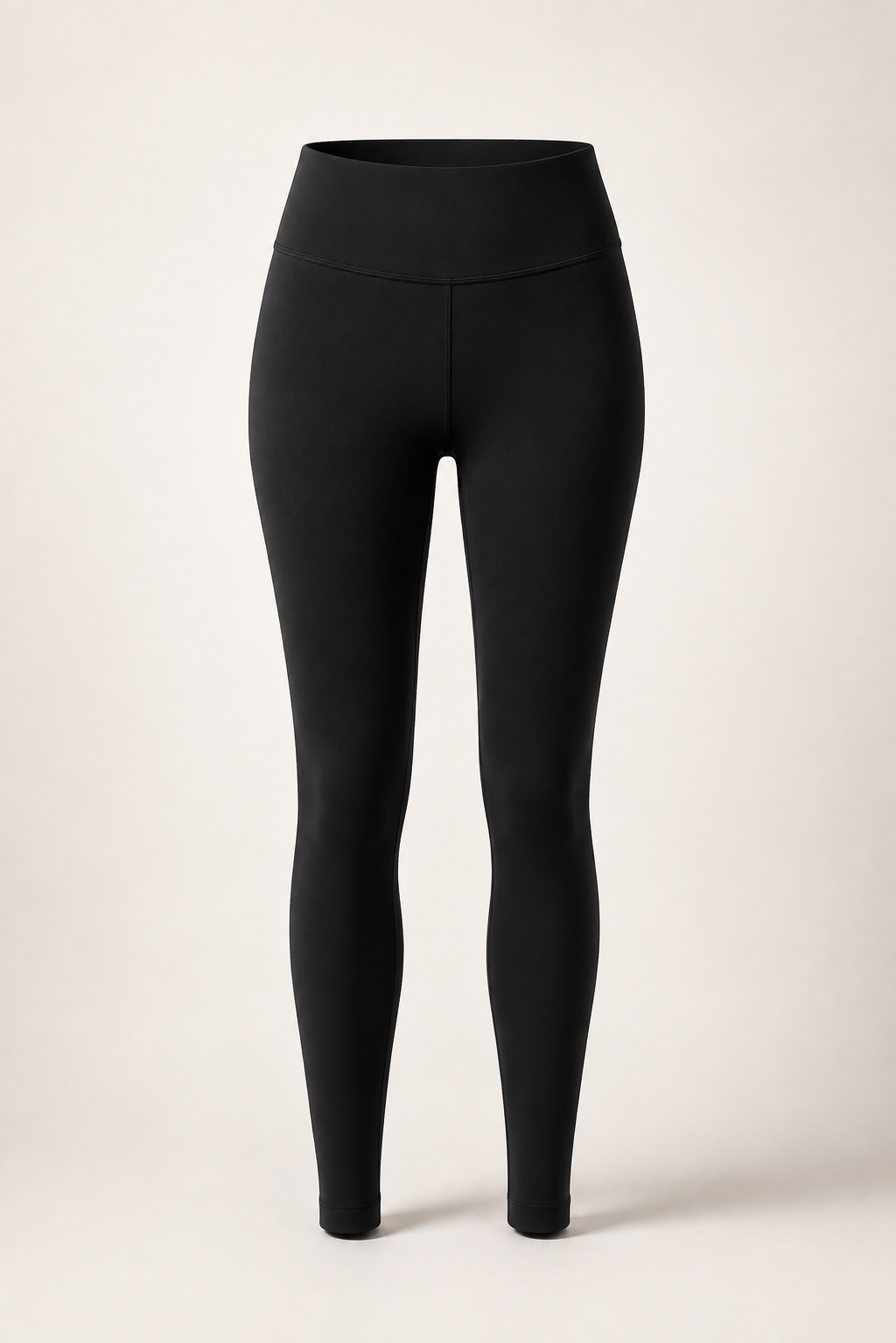 Sportlegging voor yoga en pilates van het merk Basset, zwarte sportlegging die niet doorschijnt