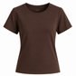 Dames sportshirt voor yoga en pilates van Basset, niet doorschijnend sportshirt voor dames in het bruin