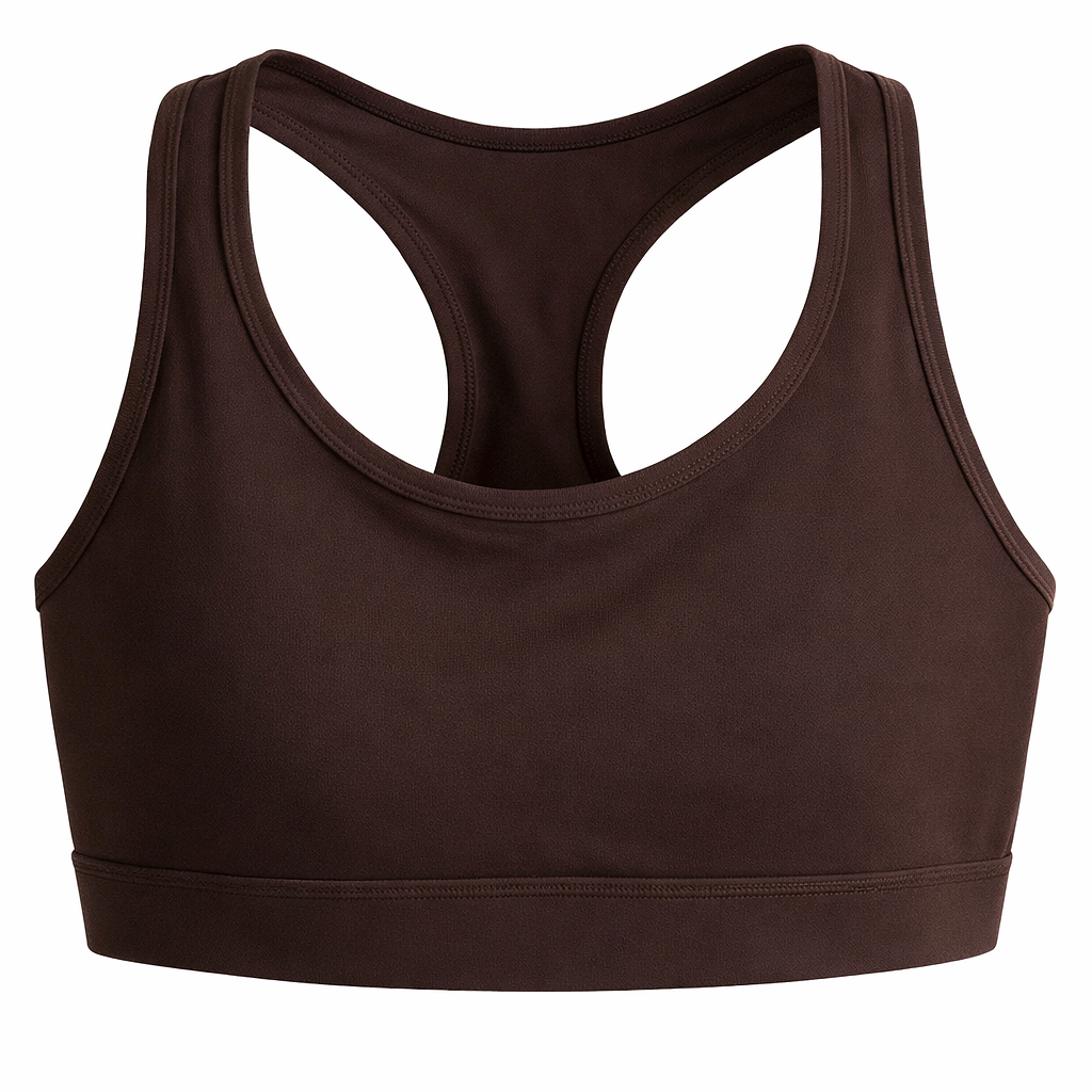 Bruine sport top voor yoga en pilates - sport bh voor dames