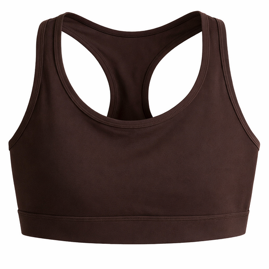 Bruine sport top voor yoga en pilates - sport bh voor dames