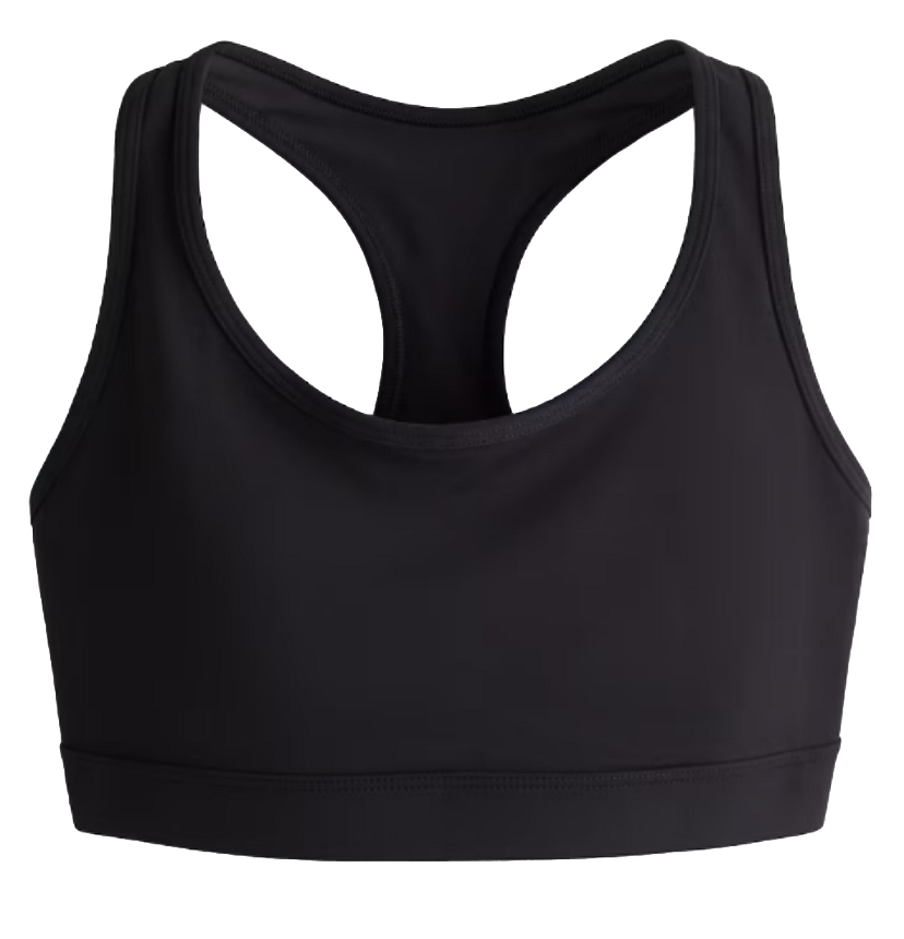 Zwarte sport top voor yoga en pilates - goed ondersteunende sport bh
