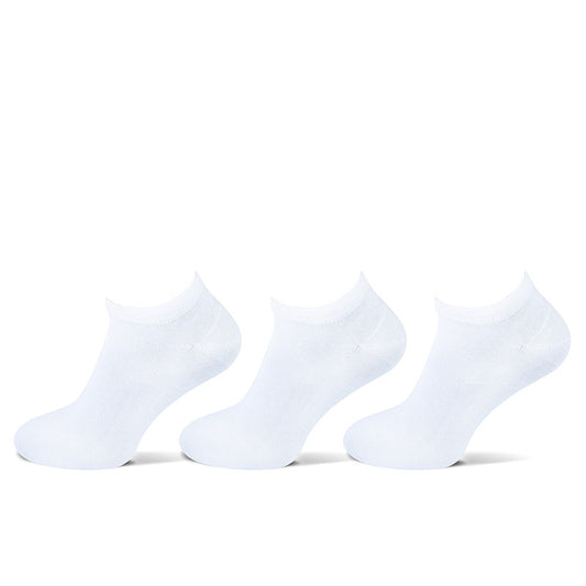 Witte heren enkelsokken van Teckel, sneakersokken zonder naad