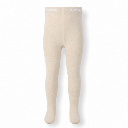 Licht beige katoenen kindermaillot van Ewers, met extra elastiek rond de wreef