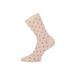 Fun sokken voor dames naturel mix van Teckel, licht beige damessokken met stippen