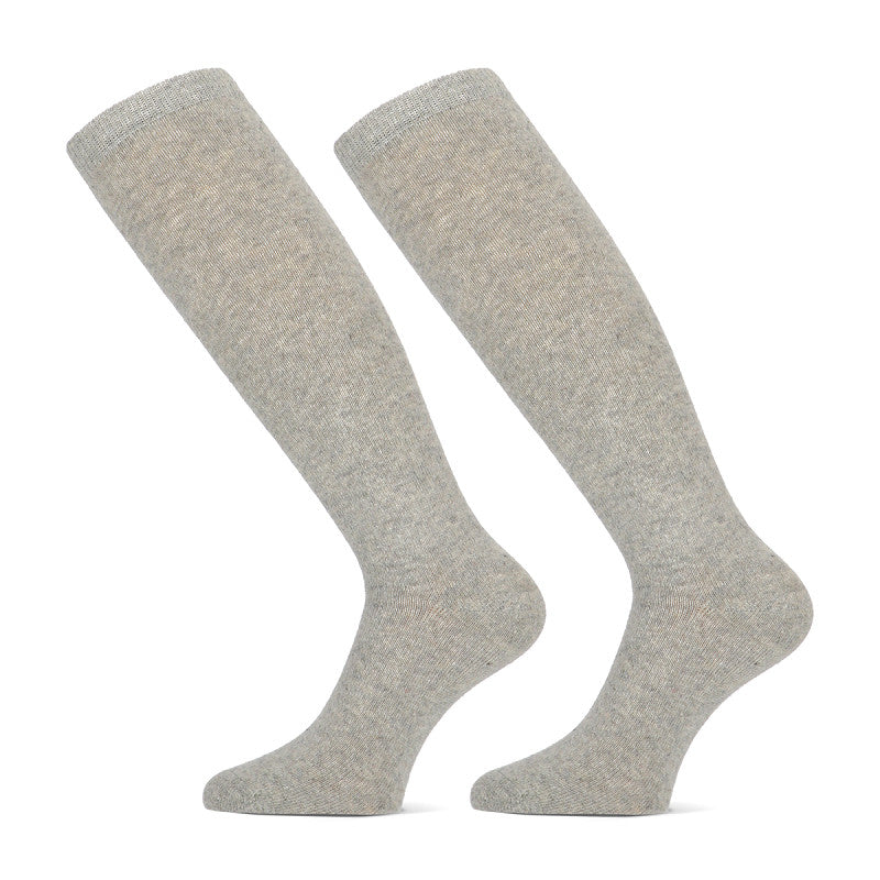 licht grijze dames kniekousen met wol van teckel, dunne warme kniekousen voor dames met wol