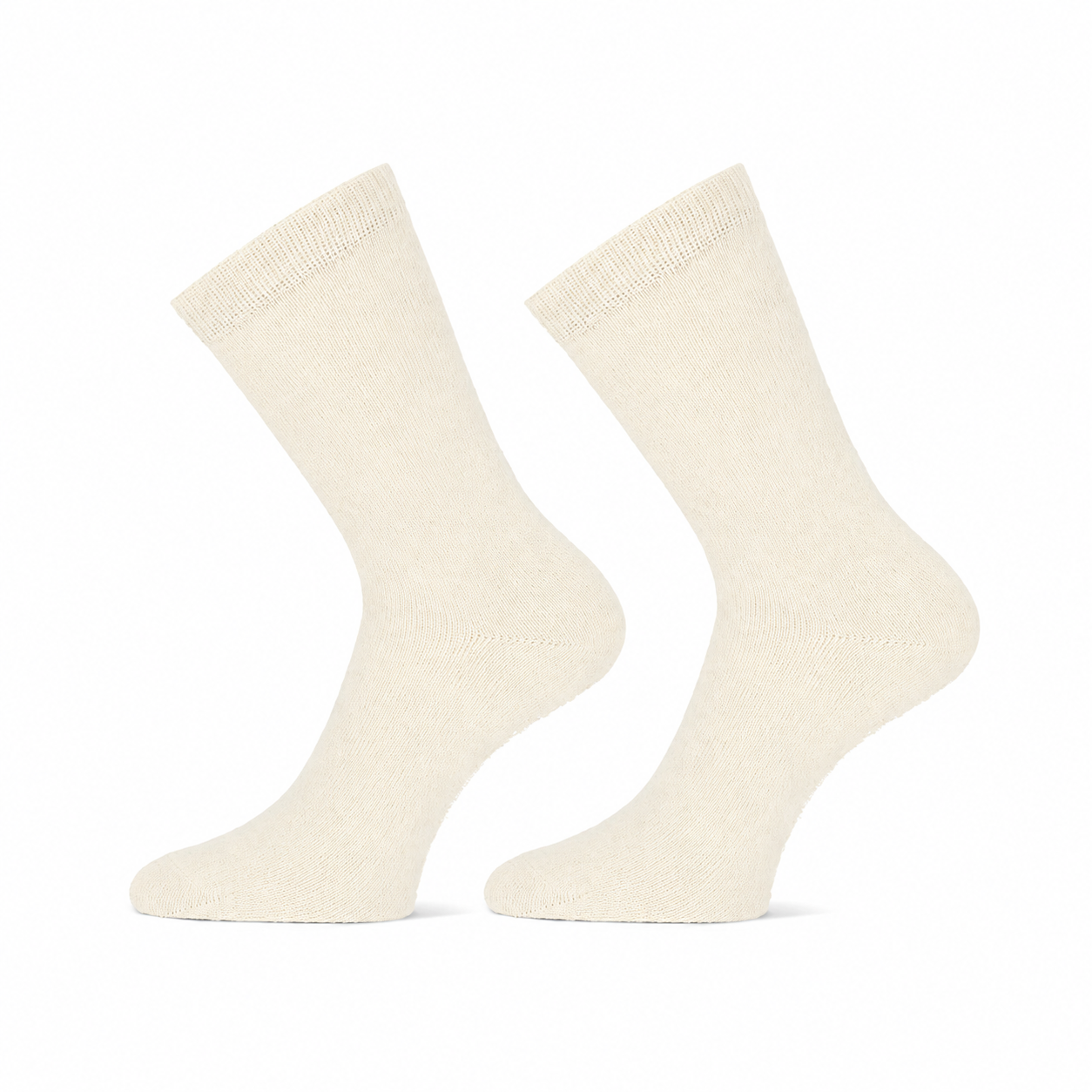 Ecru damessokken met wol van teckel, gebroken witte of creme witten voordelige wollen damessokken