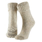 Beige wollen huissokken van Apollo, huissokken met anti slip noppen van wol