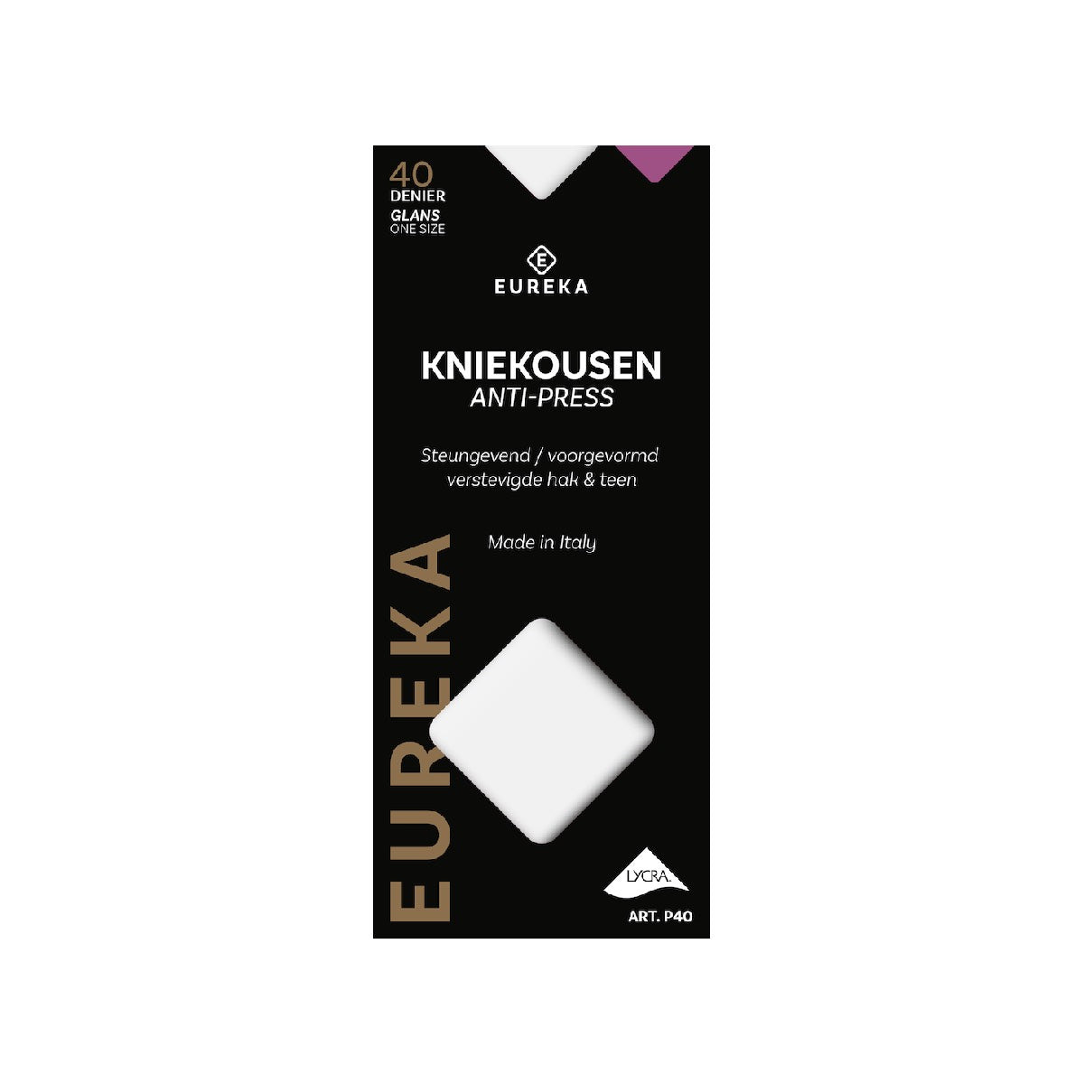 Steungevende pantykousen van Eureka voorgevormd met verstevigde teen en hak