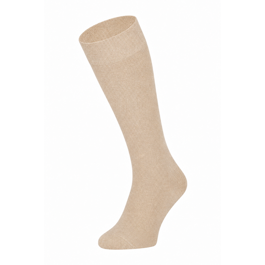 Licht beige bamboe kniekousen van Eureka, naadloze en dunne kniekousen van bamboe