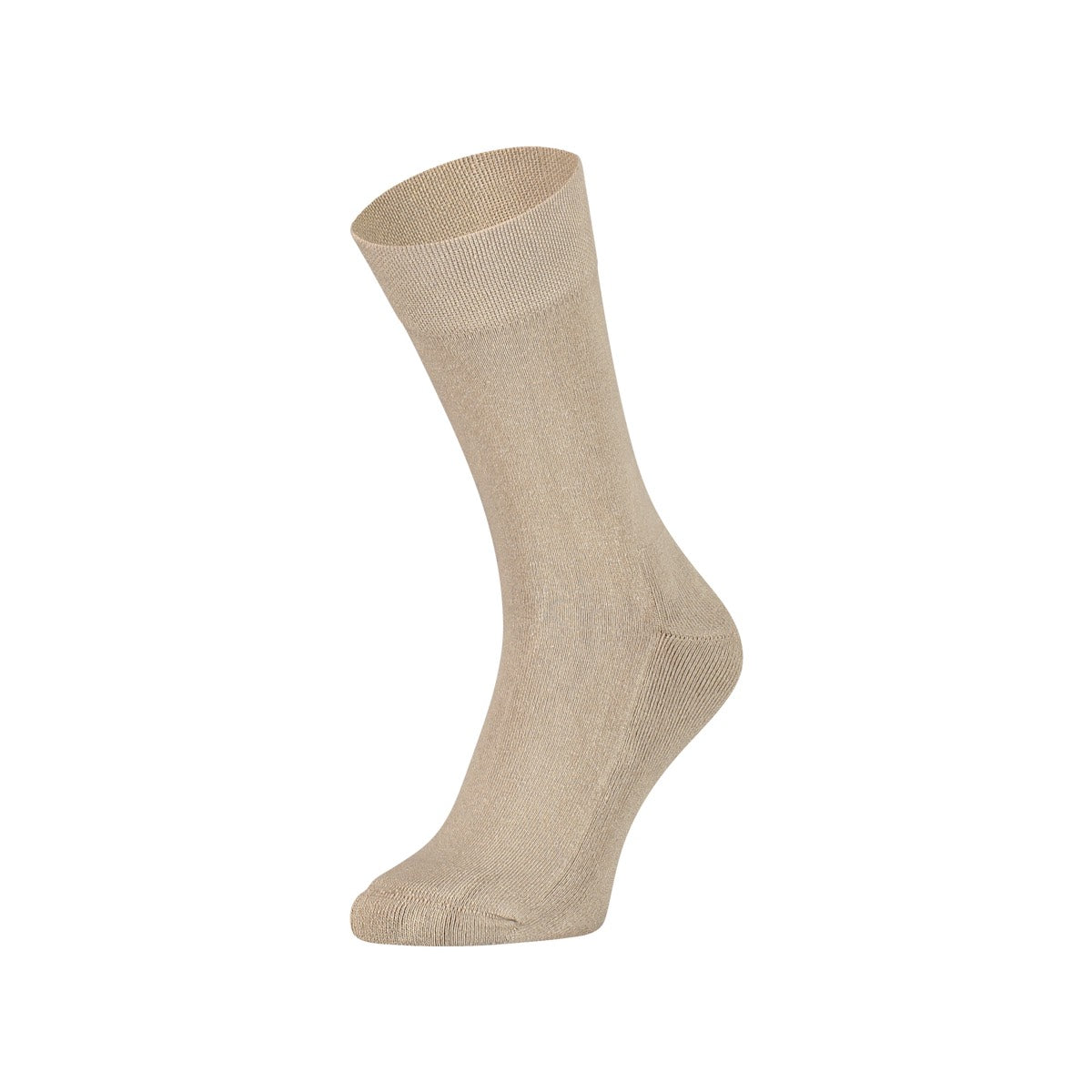 Beige katoenen sokken met badstof zool van Eureka, katoenen sokken in lichte kleuren