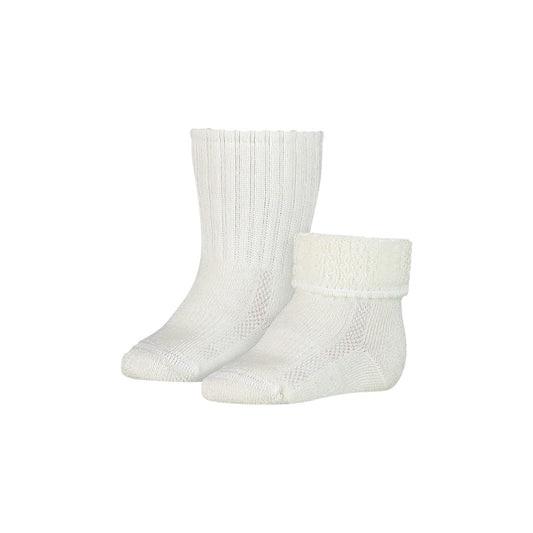 Ecru merinowollen babysokken van Eureka warm en comfortabel