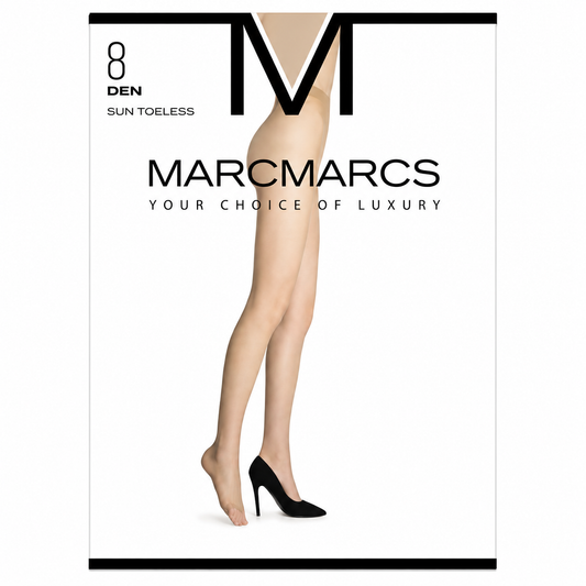 8 Denier panty met open teen van Marcmarcs, super dunne zomer panty voor bruiloften en feesten