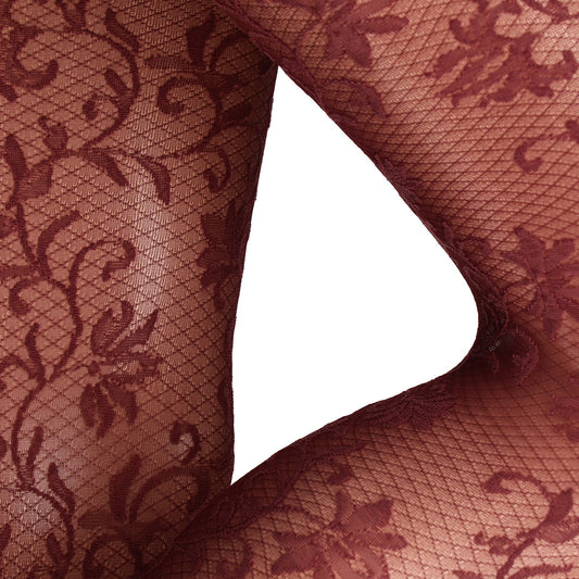 Bordeaux kanten panty voor dames van Marcmarcs, chique bewerkte panty