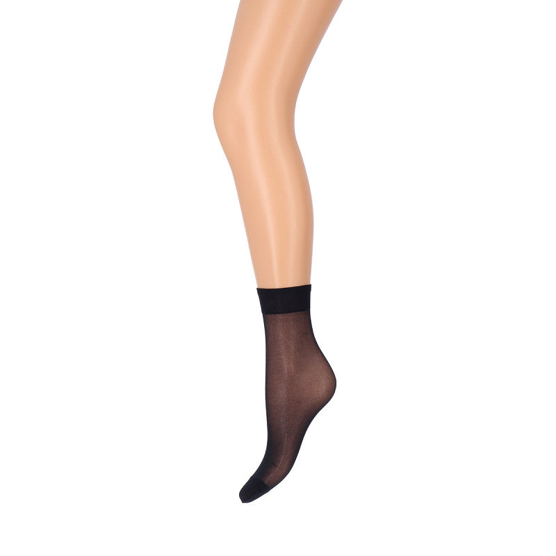 Marine 20 Denier panty sokjes van Marianne, donkerblauwe lage pantykousjes met losse boord