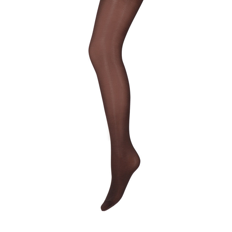35 denier donker bruine panty zonder glans van Marianne, een chocolade kleur panty met versterkte teen, versterkt broekje en ladderstop
