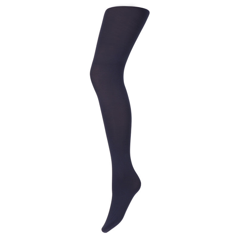 Donker jeans 60 Denier panty van Marianne, blauwe panty met katoenen kruisje en brede tailleband