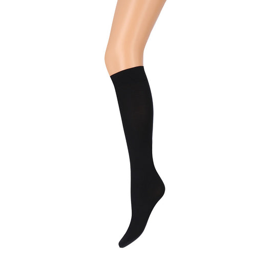 Zwarte 60 denier pantykousen van Marianne, Dikke panty kniekousen met een brede anti Press boord die niet knelt