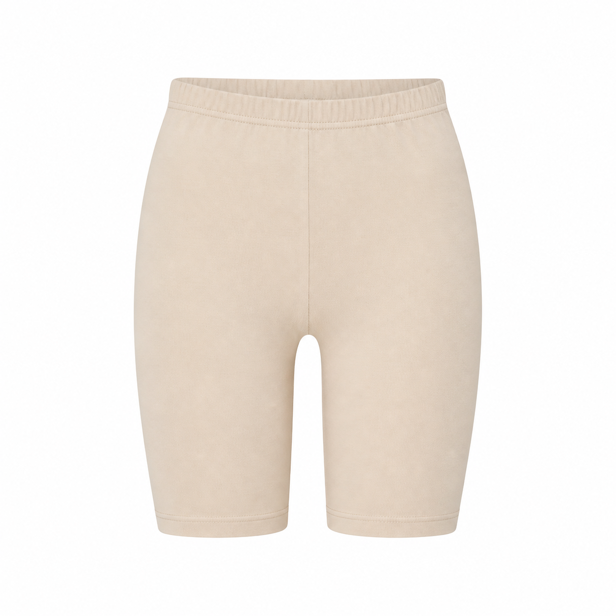 Beige katoenen fietsbroek van Marianne, biker short voor dames van katoen