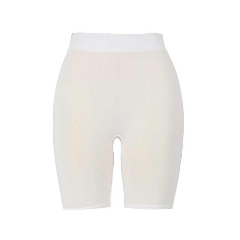 Witte viscose fietsbroek van Marianne, anti schuur broekje voor onder een rok