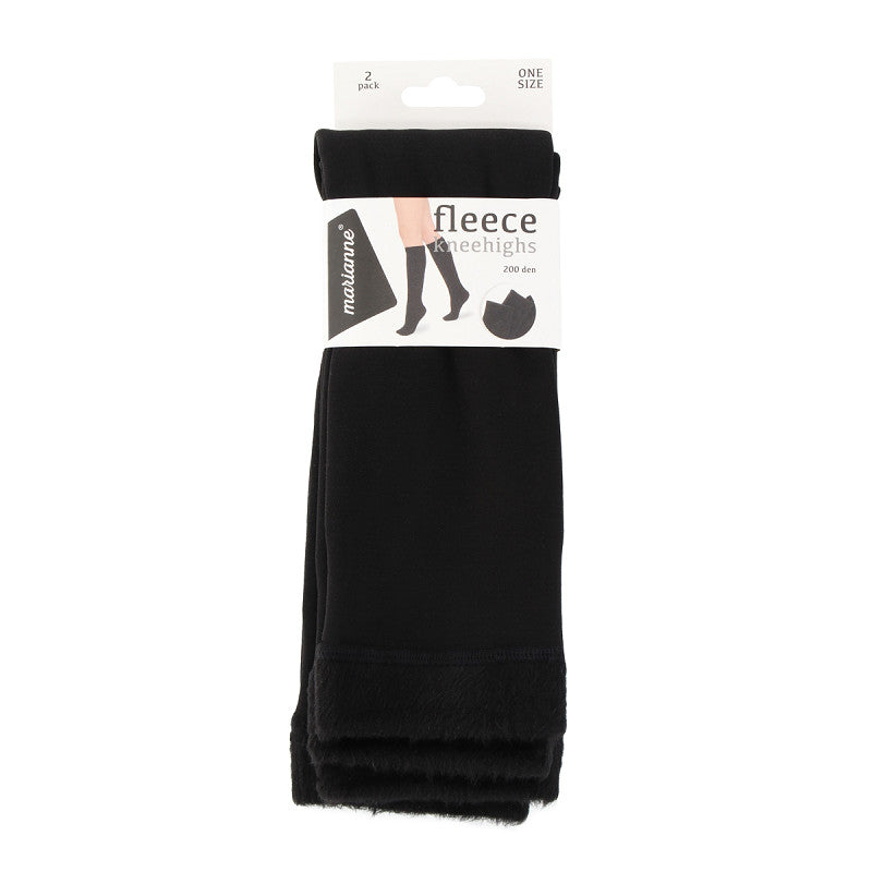 Fleece kniekousen van Marianne, dikke panty kniekous met warme voering