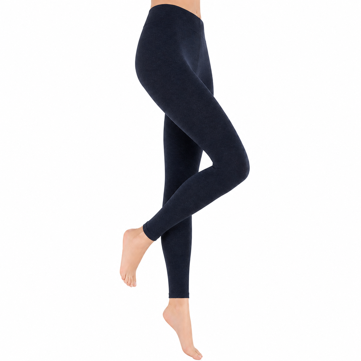 Marine thermo legging van marianne, donkerblauwe thermo legging met zachte voering voor onder een broek