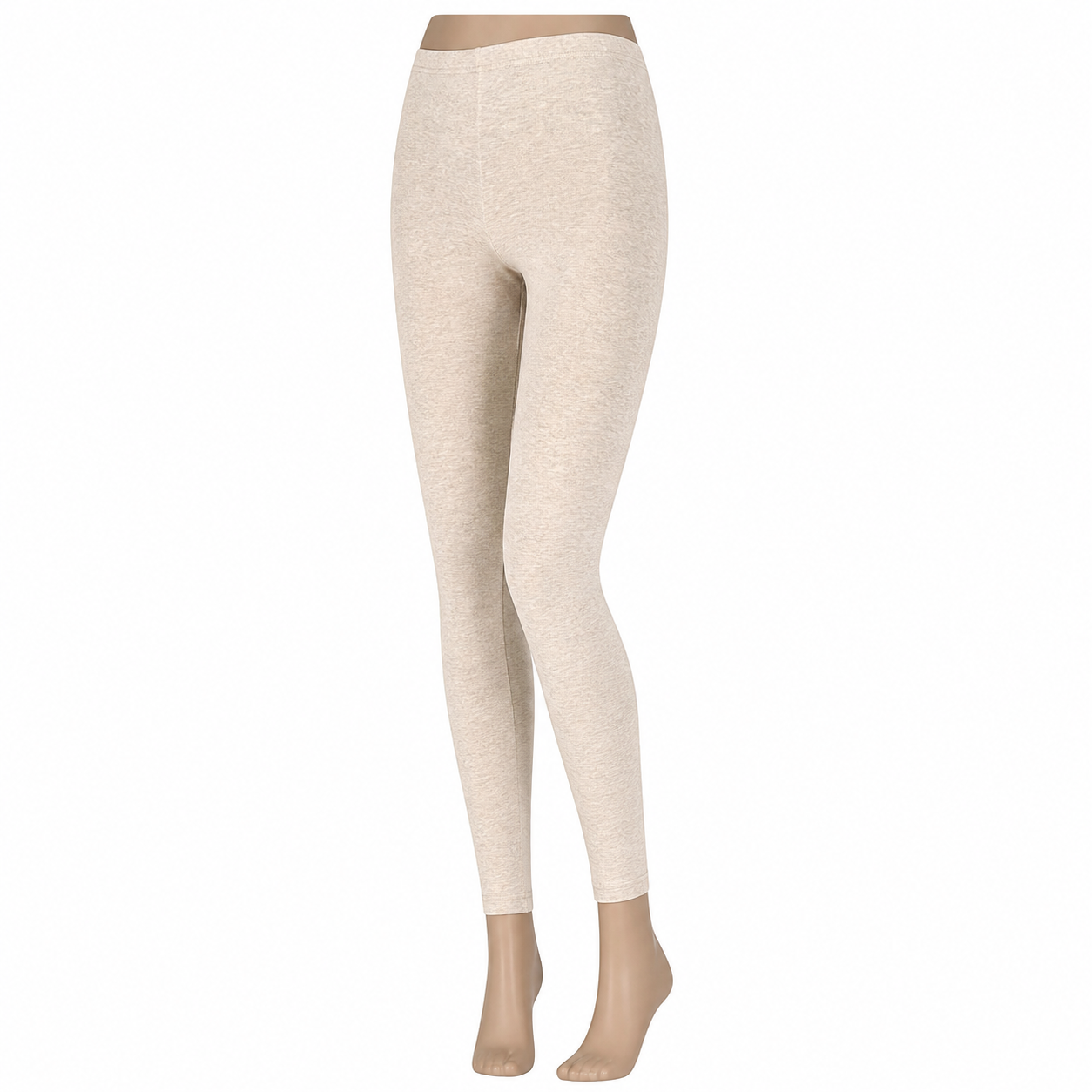 Licht beige katoenen dameslegging van Sarlini gemaakt van natuurlijk luchtig materiaal in een lichte kleur