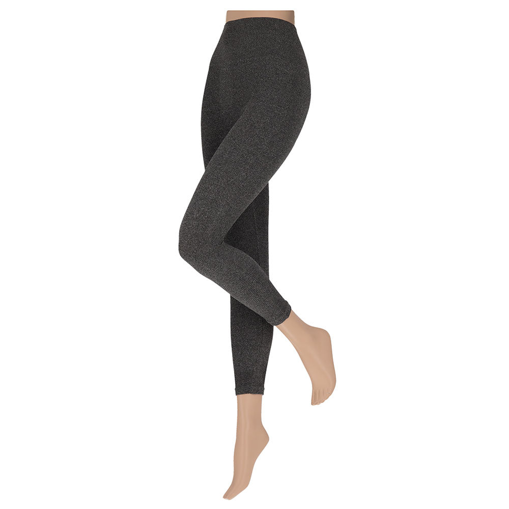 Antraciet rib legging van Sarlini, donkergrijze soepele stretchy legging