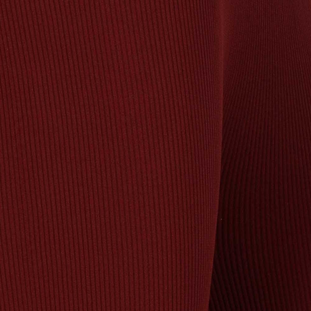 Bordeaux rib legging van Sarlini, detailfoto van sterke rib legging voor dames