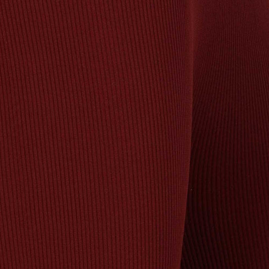 Bordeaux rib legging van Sarlini, detailfoto van sterke rib legging voor dames