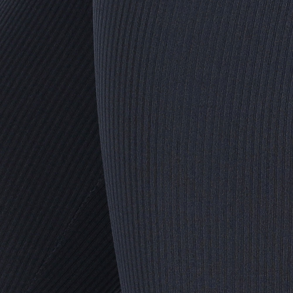 Marine rib legging van Sarlini, rekbare donkerblauwe legging met motief