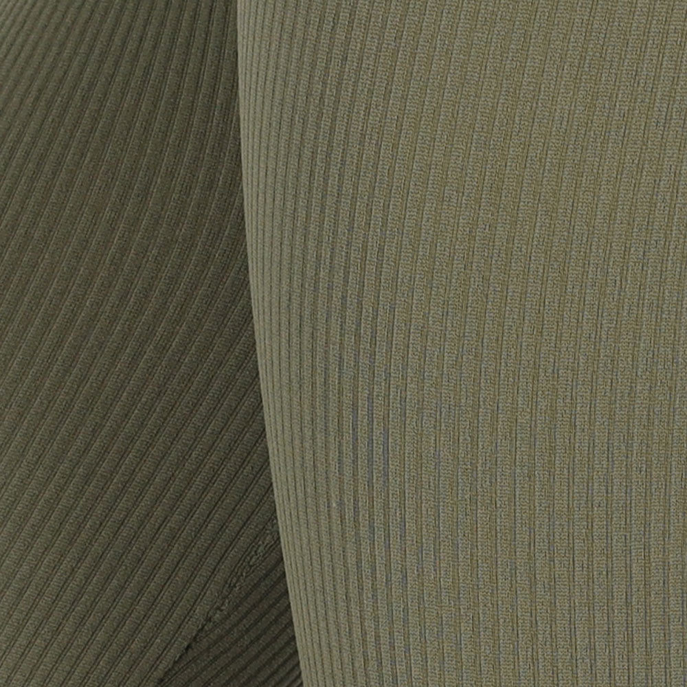 Militair rib legging van Sarlini, leger groene stevige legging die niet doorschijnt