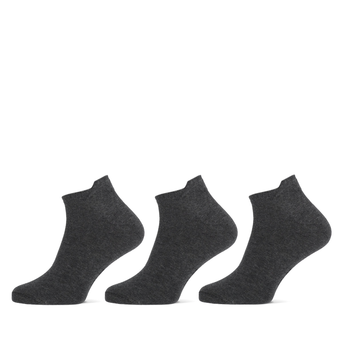 Grijze naadloze sneakersokken van Teckel 3-pack die niet afzakken