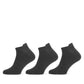 Grijze naadloze sneakersokken van Teckel 3-pack die niet afzakken