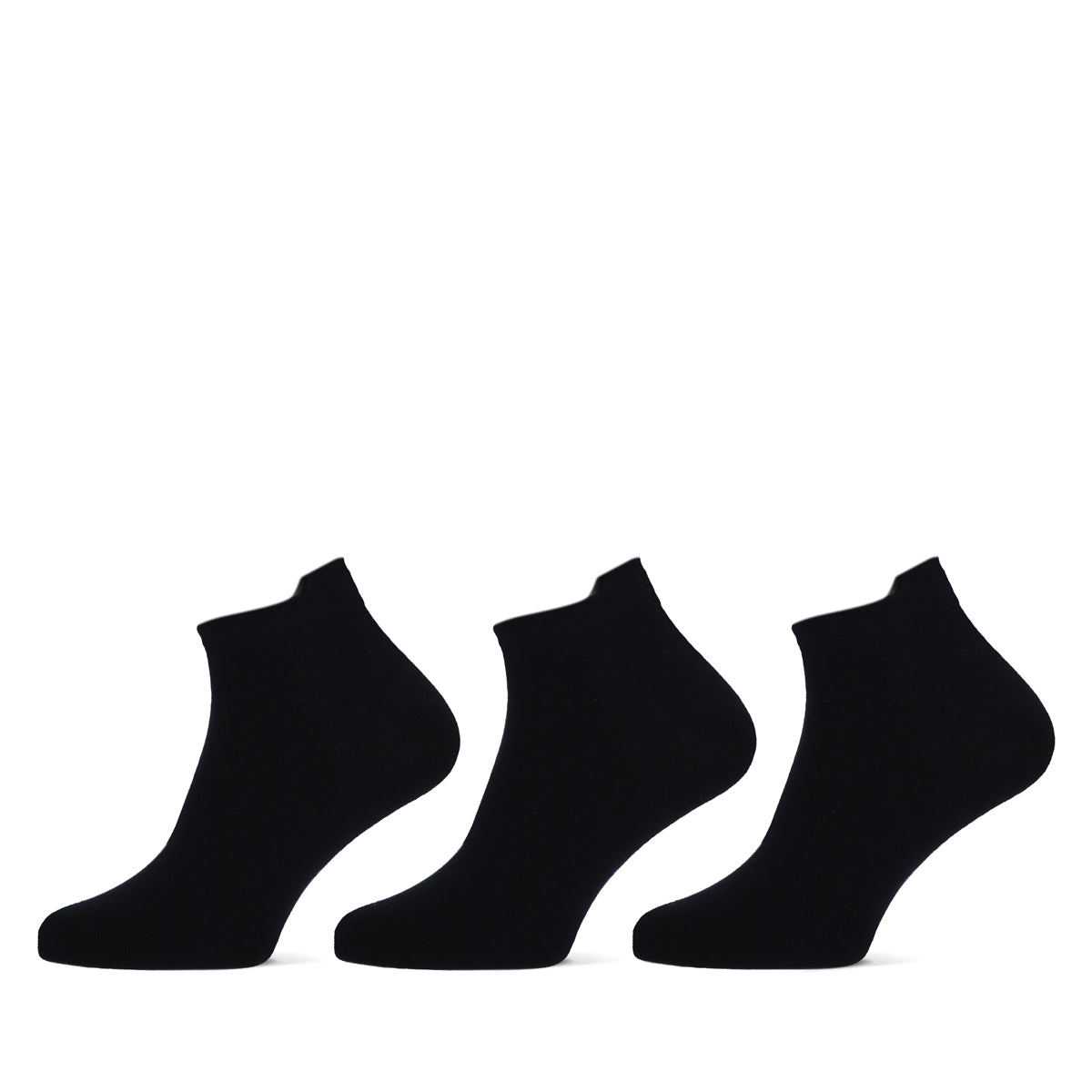 Zwarte naadloze sneakersokken van Teckel 3-pack zonder voelbare teen naad