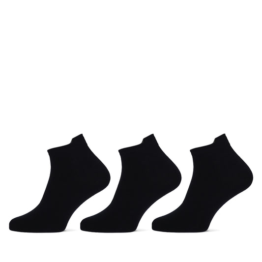 Zwarte naadloze sneakersokken van Teckel 3-pack zonder voelbare teen naad