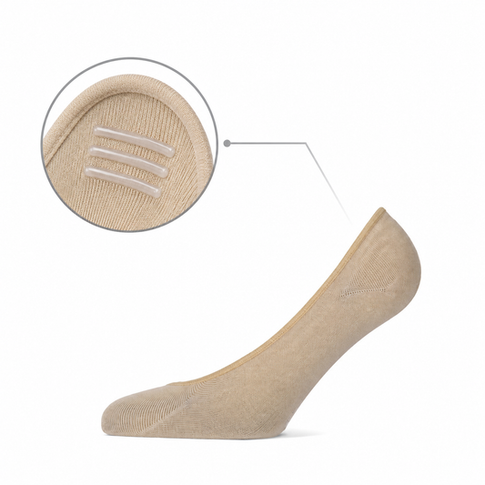 Onzichtbare ballerina/loafer sokken met anti-slip hiel (3 paar) - Sokkentopper.nl