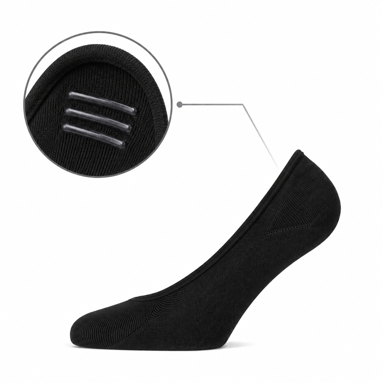 Onzichtbare ballerina/loafer sokken met anti-slip hiel (3 paar) - Sokkentopper.nl