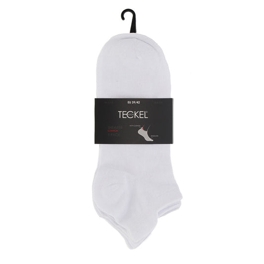 Wit teckel enkelsokken met lipje verpakking katoen en luchtig