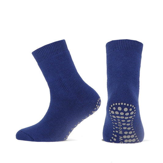 Kobalt blauwe antislip sokken van Yellow moon voor yoga zorg